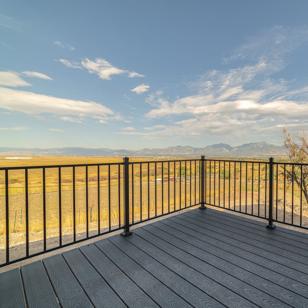 Square frame Outdoor deck or patio in the countryside